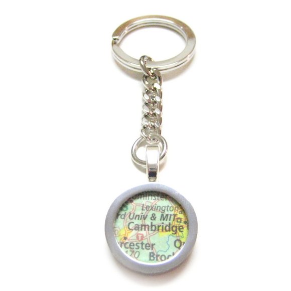 Mit Keychain Kiola Designs | Accessories | Cambridge Massachusetts And Mit Map ...